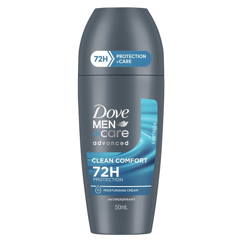 Dove Men+Care Antiperspirant Roll-On Clean Comfort 72HR 50ml
