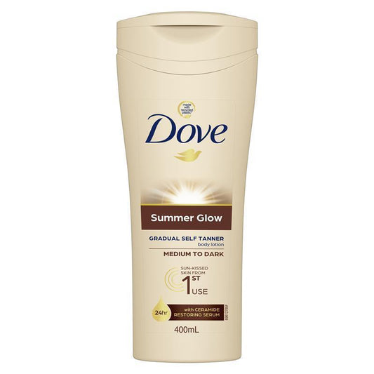 Dove Summer Glow Gradual Self-Tan Body Lotion Medium to Dark 400ml