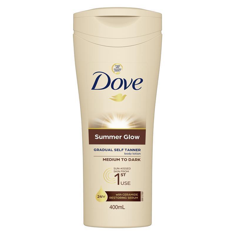 Dove Summer Glow Gradual Self-Tan Body Lotion Medium to Dark 400ml