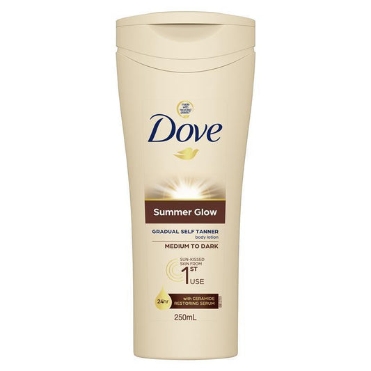 Dove Summer Glow Gradual Self-Tan Body Lotion Medium to Dark 250ml
