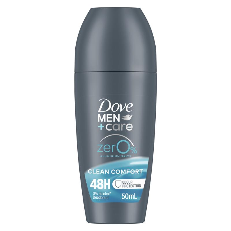 Dove Men+Care 0% Aluminium Roll-On Deodorant Clean Comfort 50ml
