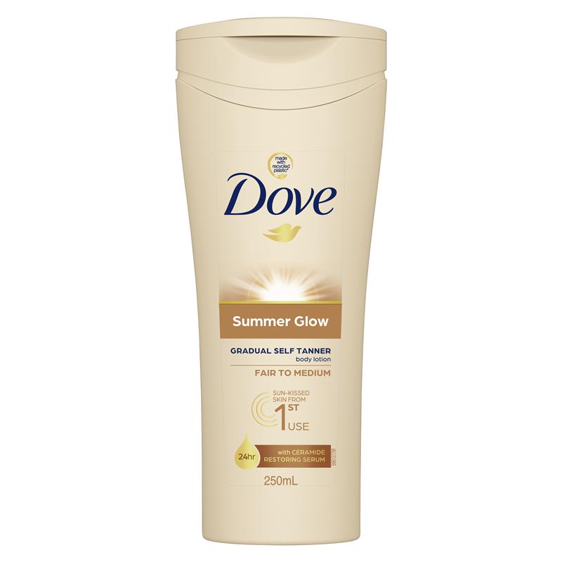 Dove Summer Glow Gradual Self-Tan Body Lotion Fair to Medium 250ml