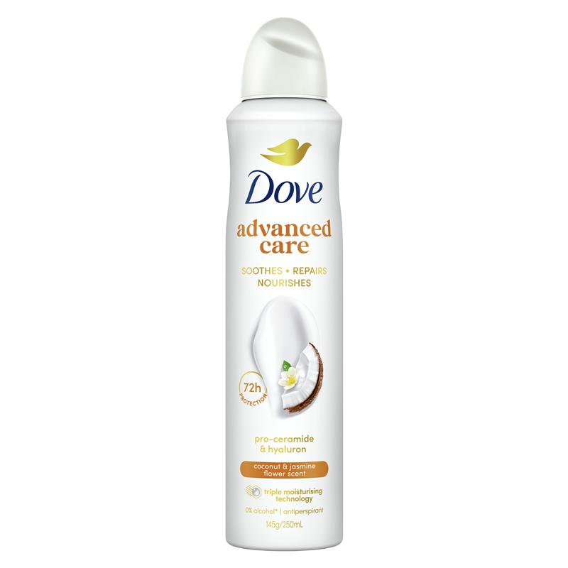 Dove Advanced Care Coconut & Jasmine Antiperspirant Deodorant Aerosol 250ml