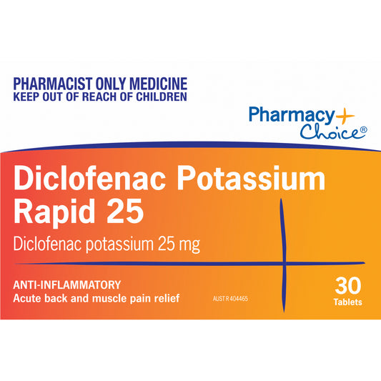 Pharmacy Choice Diclofenac Rapid 25mg Tablets 30