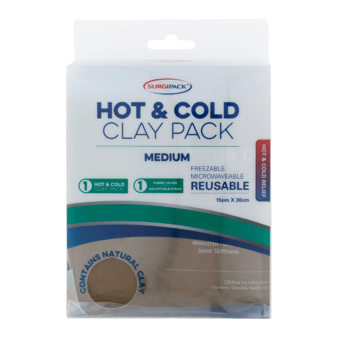 SurgiPack Clay Hot/Cold Pack Medium 15 x 30 cm