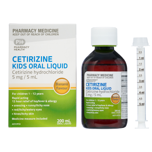 PHARMACY HEALTH Cetirizine Oral Liquid Cetirizine Hydrochloride Syrup  200mL