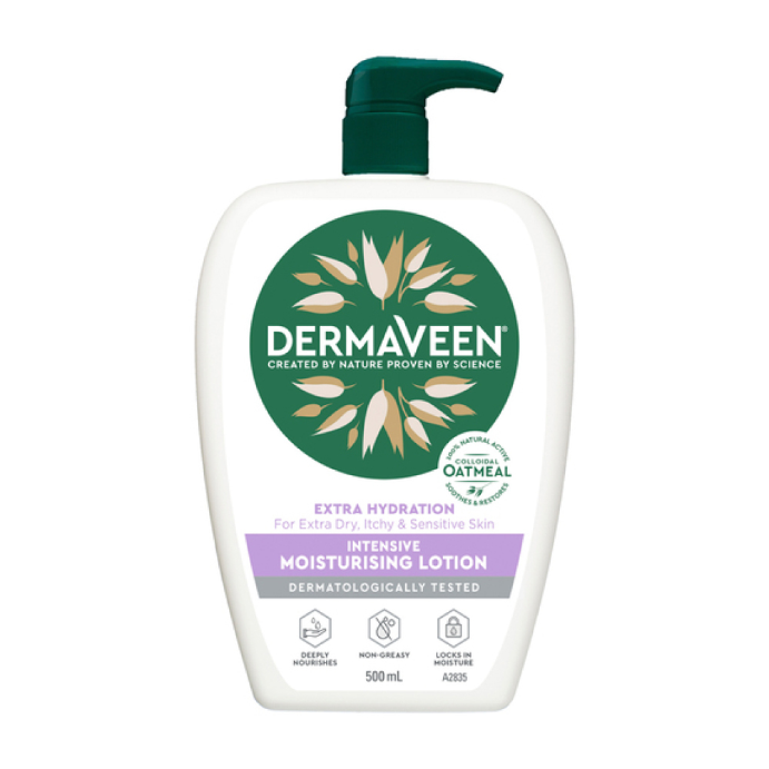 DermaVeen Extra Hydration Intensive Moisturising Lotion for Extra Dry, Itchy & Sensitive Skin 500mL