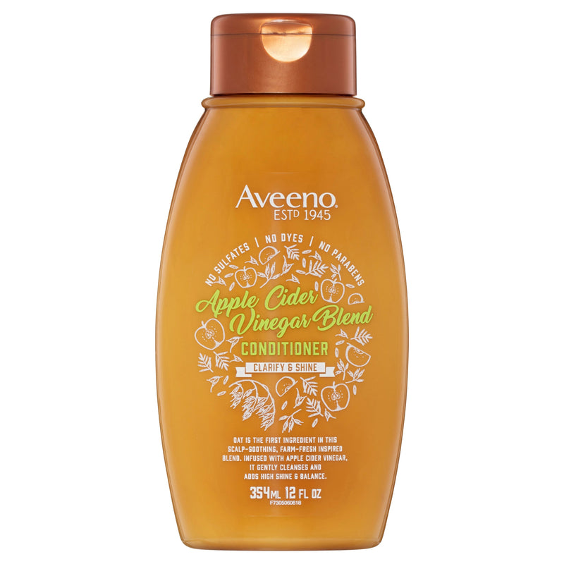 Aveeno Clarify & Shine Apple Cider Vinegar Conditioner For For Scalp Soothing & Gentle Cleansing 354mL