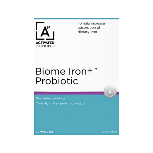 Activated Probiotics Biome Iron+ Probiotic 30 Vegetarian Capsules