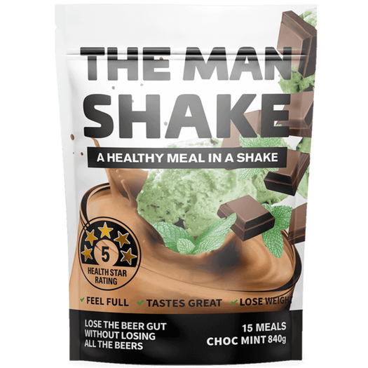 The Man Shake 840g - Chocolate, Vanilla, Banana, Caramel, Choc Mint, Coffee, , Strawberry
