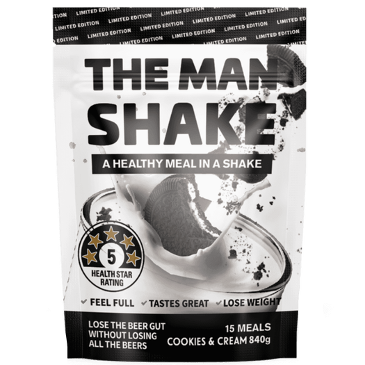 The Man Shake 840g - Chocolate, Vanilla, Banana, Caramel, Choc Mint, Coffee, , Strawberry