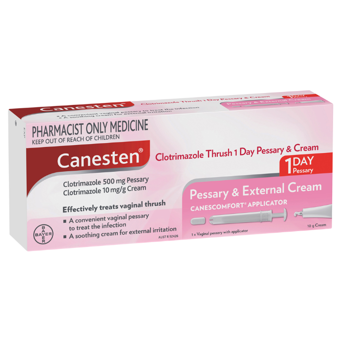 Canesten 1 Day Thrush Treatment Pessary & External Cream - Clotrimazole