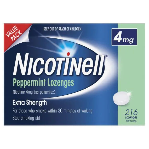 Nicotinell Stop Smoking Peppermint Lozenge Extra Strength 4mg 216 Pack