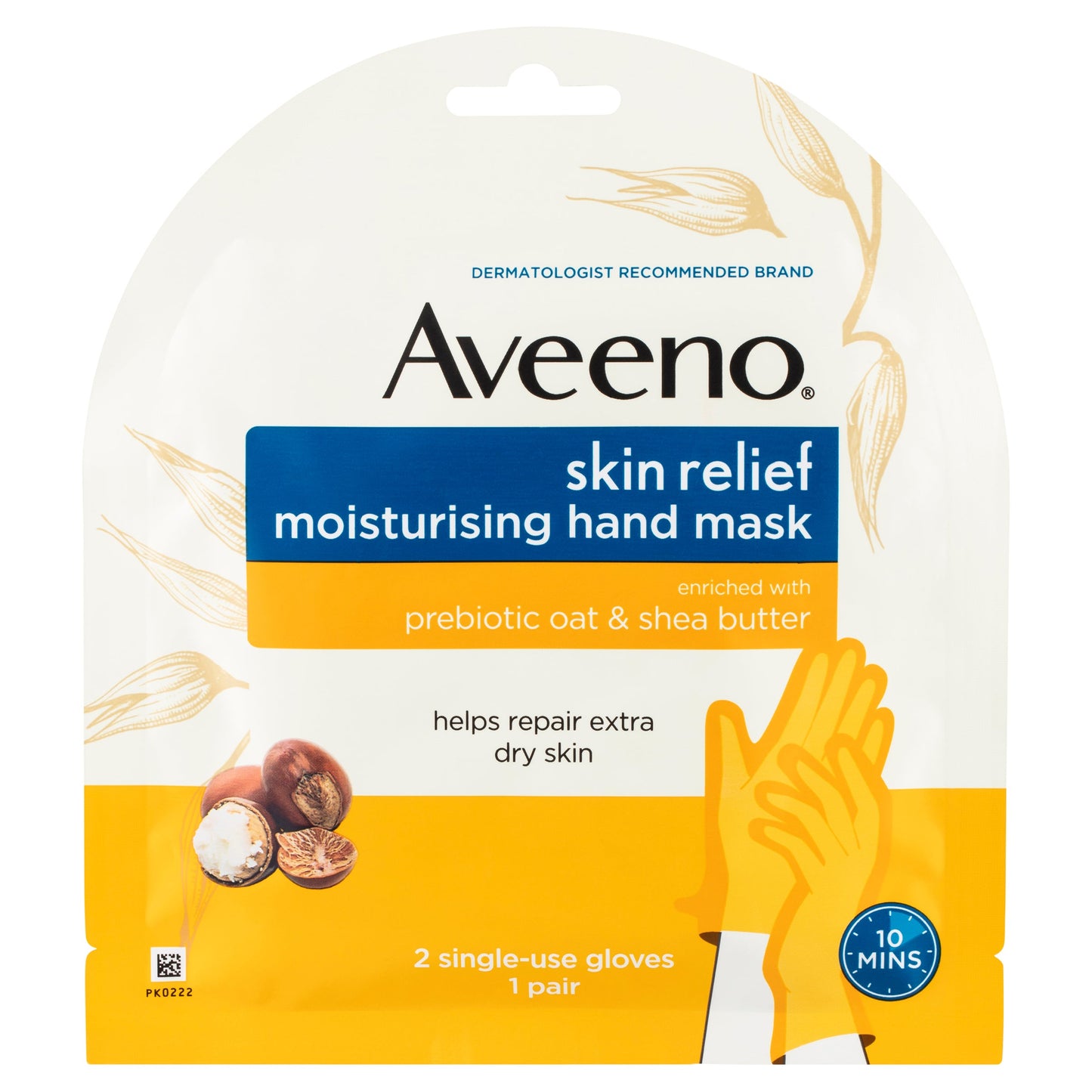 Aveeno Skin Relief Fragrance Free Moisturising Hand Mask 1 Pair