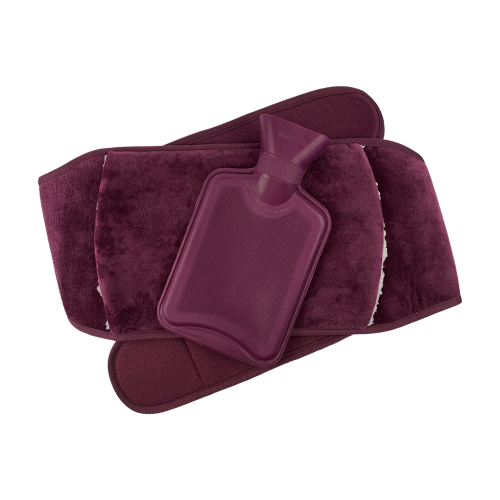BODY WARMERS Body Warmer Hot Water Bottle & Cover Set in Maroon or Charcoal