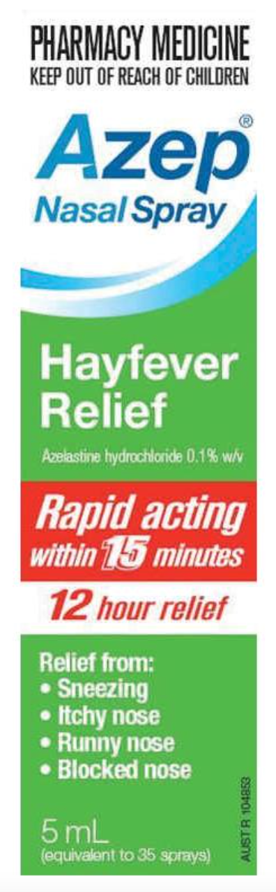 Azep Hayfever Relief Nasal Spray 5mL – HealthEZ Pharmacy