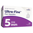 BD Ultra-Fine Insulin Pen Needles 31 Gauge 5 mm Box of 100