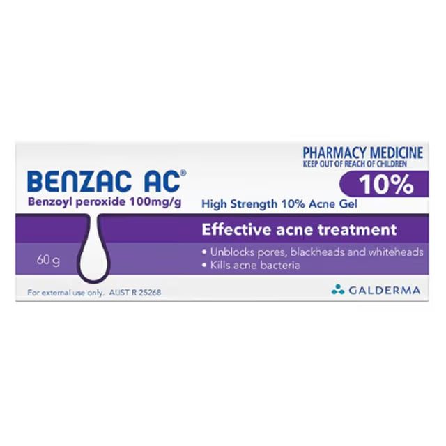 Benzac AC High Strength 10% Acne Gel 60g