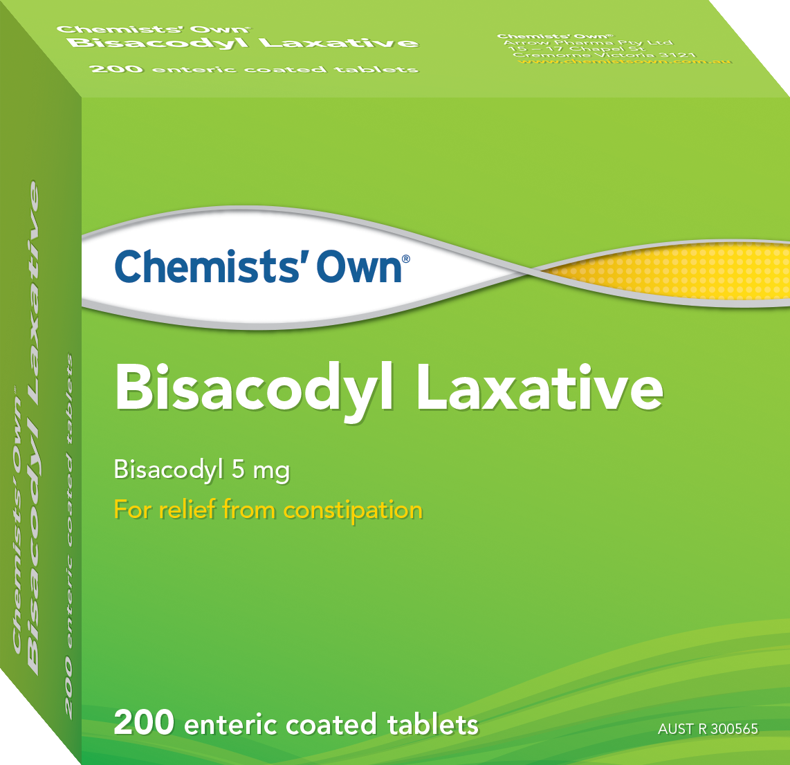 CO Bisacodyl Laxative Tablets 200  
