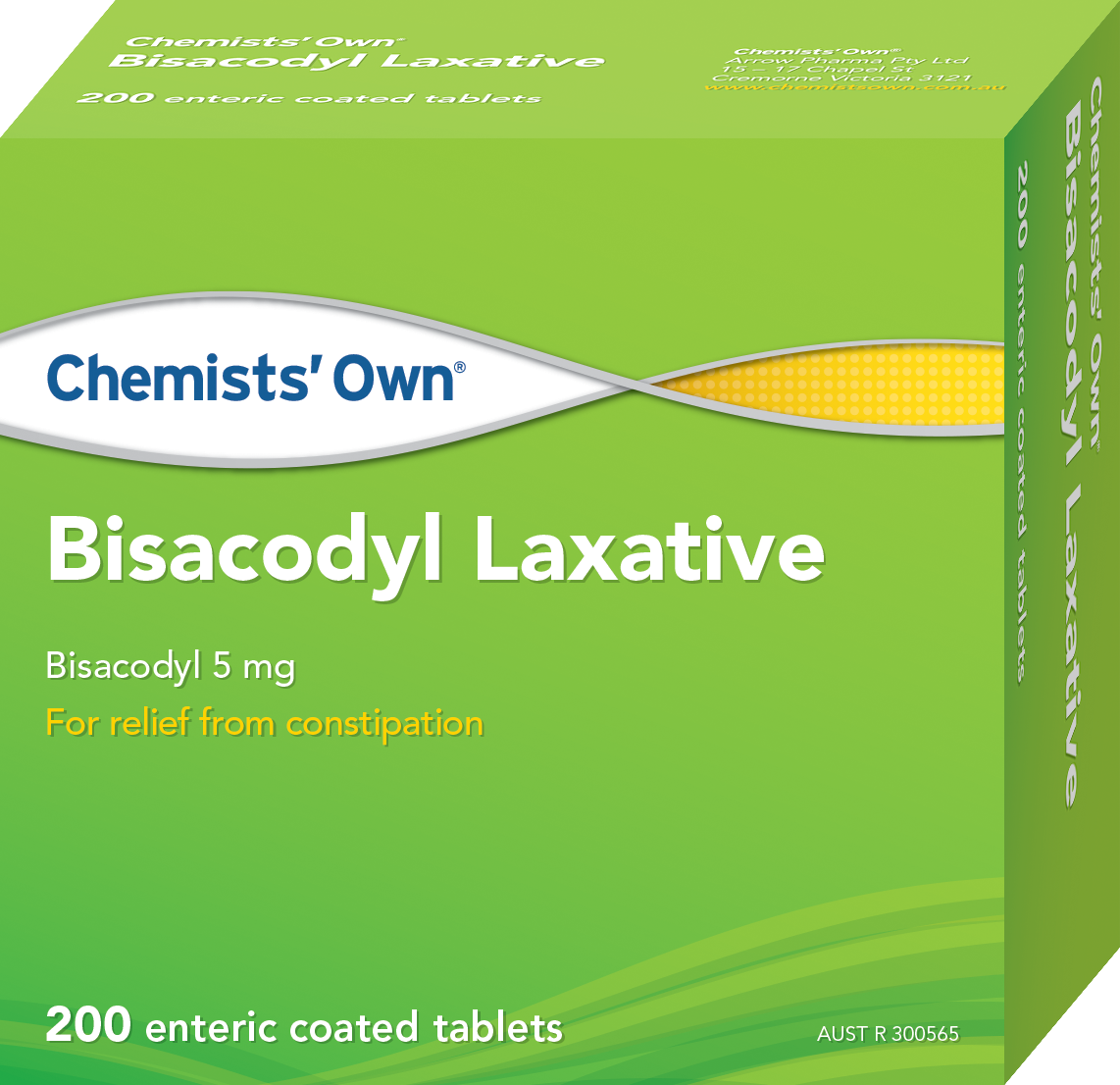 CO Bisacodyl Laxative Tablets 200  