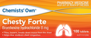 Chemist’s Own Chesty Forte 8mg Tablets 100