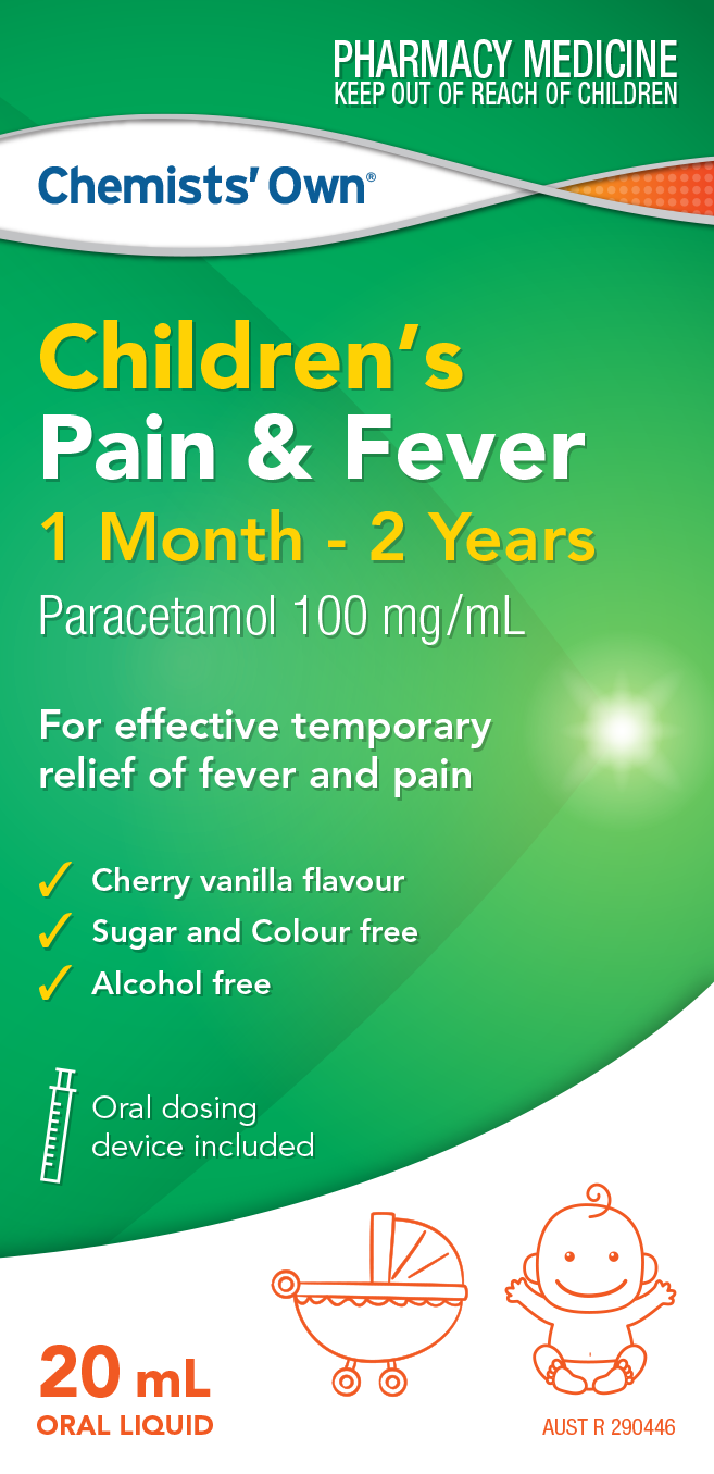 Chemist’s Own Children's Paracetamol Pain & Fever 1M - 2Yrs 20mL
