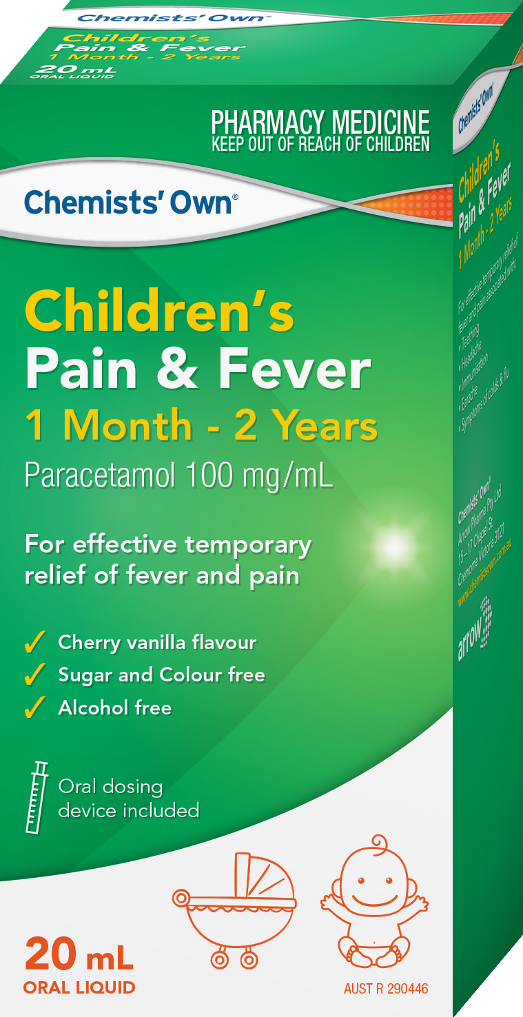 CO Children's Paracetamol Pain & Fever 1M - 2Yrs 20mL
