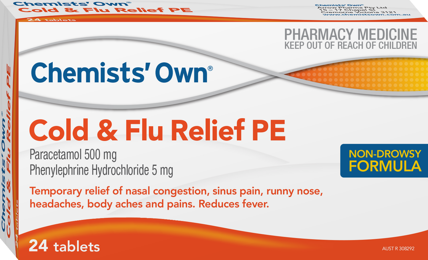 CO Cold & Flu Relief PE Tabs 24