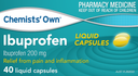 Chemist’s Own Ibuprofen Liquid Caps 200mg 40