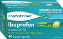 Chemist’s Own Ibuprofen Liquid Caps 200mg 40