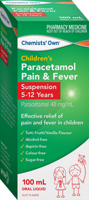 Chemist’s Own Children's Paracetamol 5-12 Yrs Susp 100mL