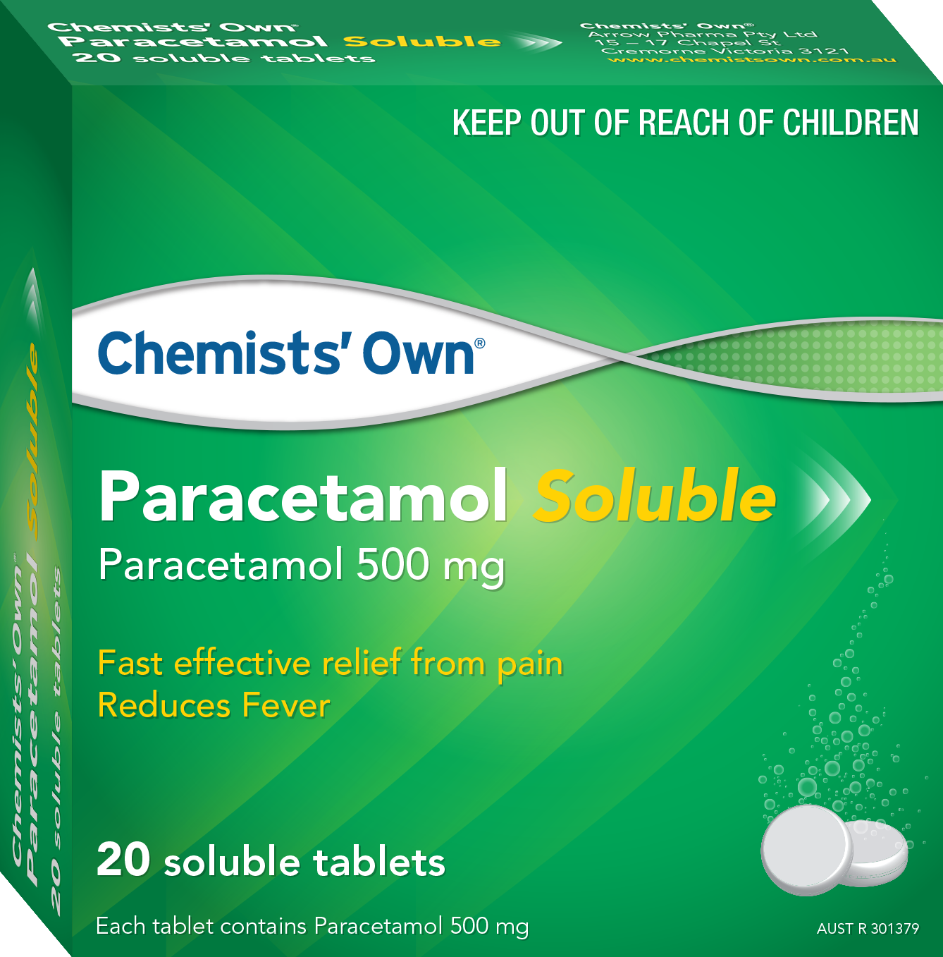 CO Paracetamol Soluble Tablets 20