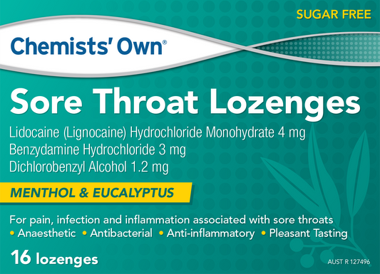 CO Sore Throat Lozenges Menthol & Eucalyptus 16