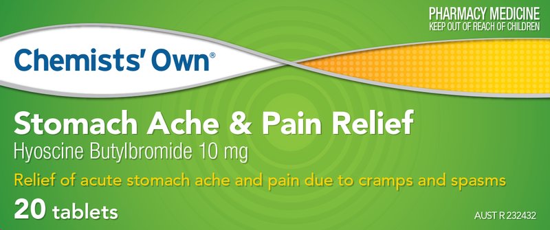 Chemist’s Own Stomach Ache & Pain Relief Tab 10mg 20