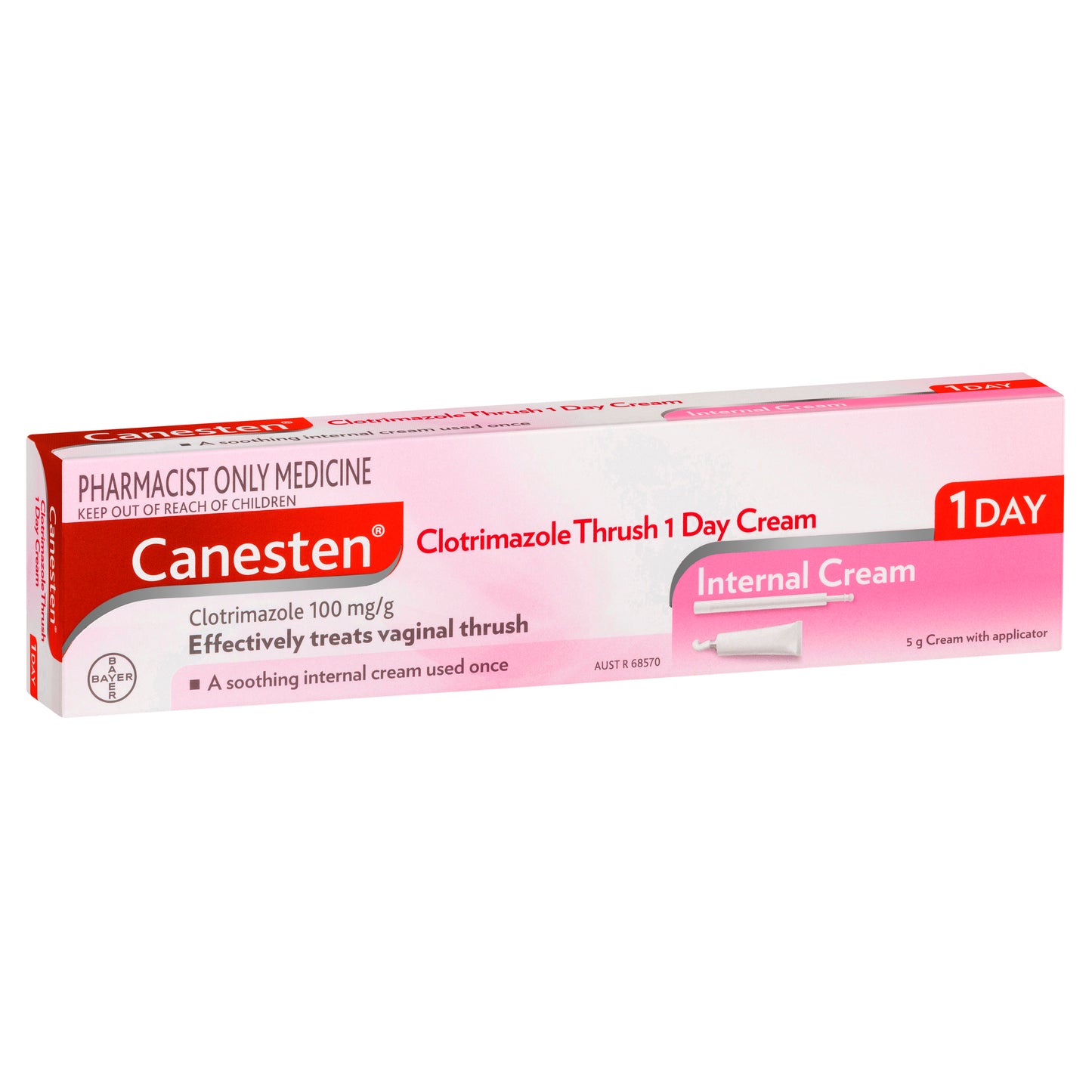 Canesten 1 Day Thrush Treatment Internal Cream - 5g