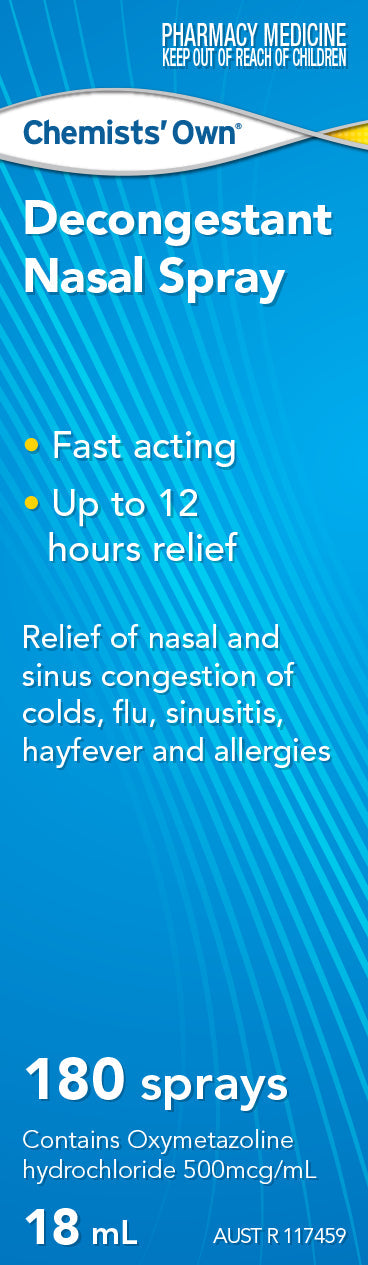 Chemists Own Decongestant Nasal Spray - 18ml
