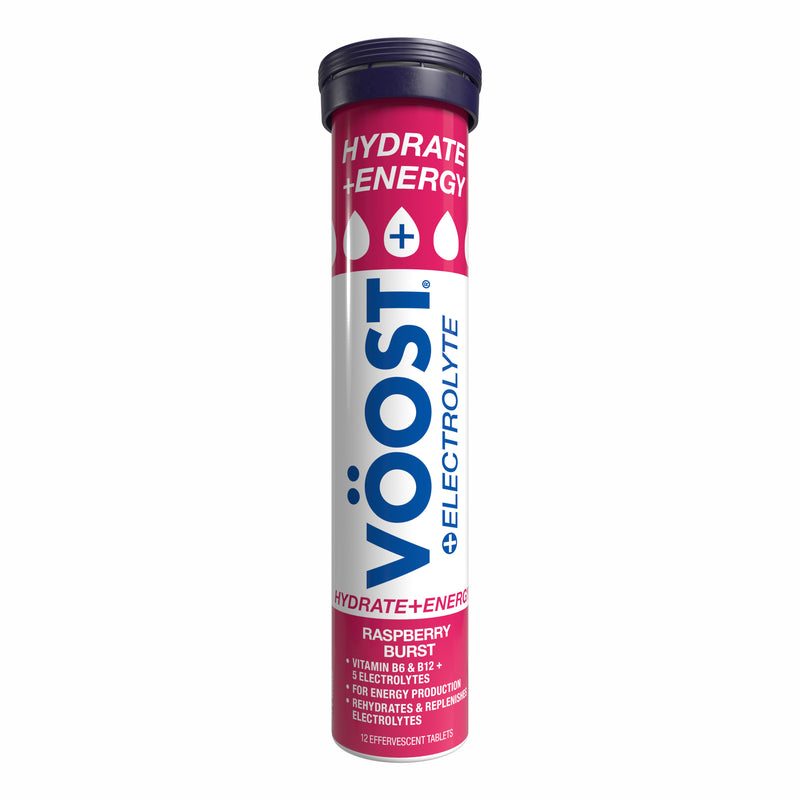 Voost Effervescent Hydration + Energy Raspberry Burst Tablets 12