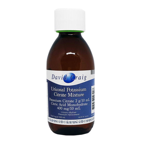 David Craig Uricosal Potassium Citrate Mixture 200mL