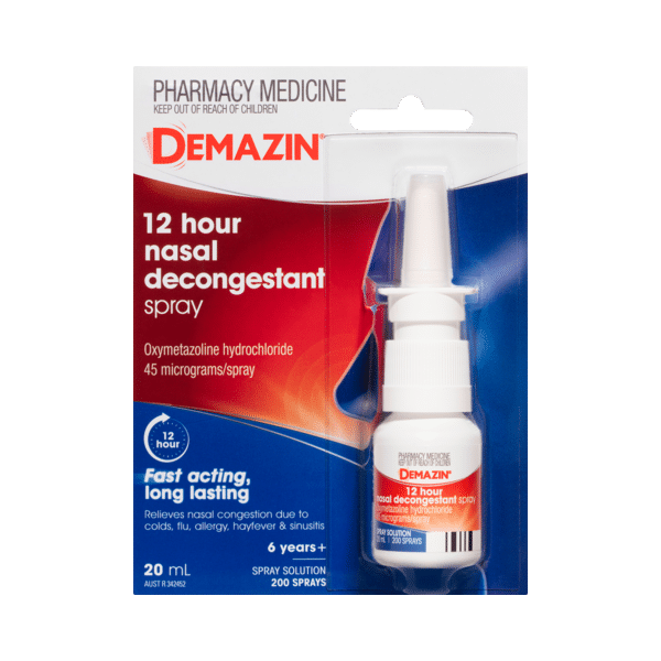 Demazin 12 Hour Nasal Decongestant Spray 20mL