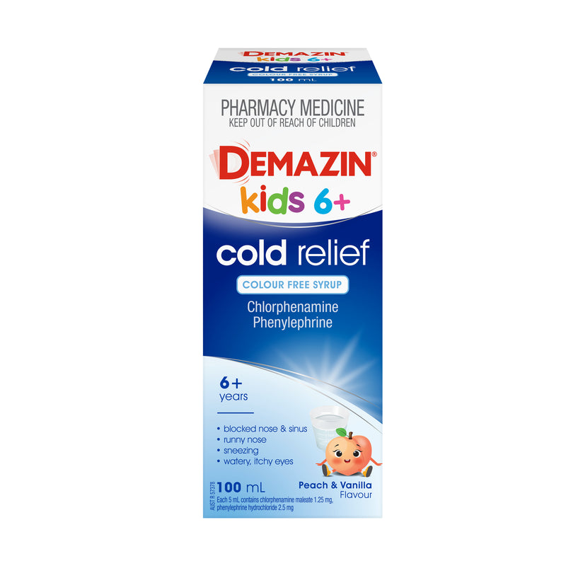 Demazin Cold Relief Colour Free Syrup 100mL