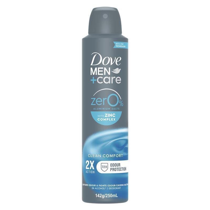 Dove Men+Care 0% Aluminium Deodorant Spray Clean Comfort 250ml