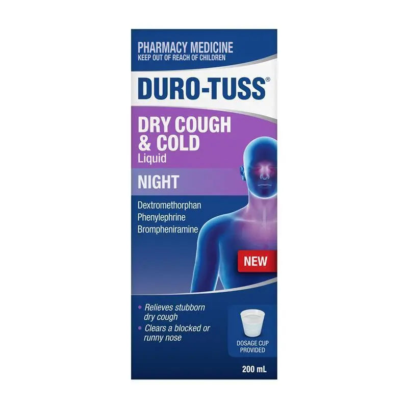 Duro-Tuss Dry Cough & Cold Liquid Night 200mL