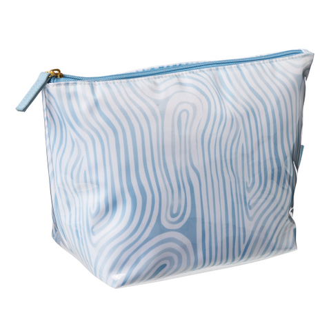 FEMME BEAUTE Large Pouch Blue Abstract