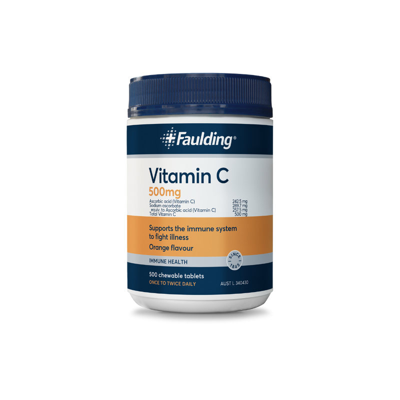 Faulding Vitamin C 500 mg 500 Chewable Tablets
