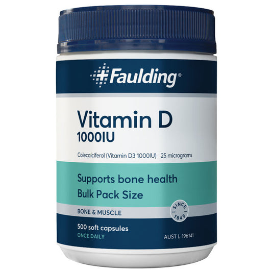 Faulding Vitamin D 1000IU 500 Capsules