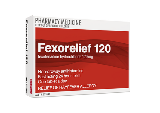 Pharmacy Action Fexorelief Fexofenadine 120mg Tablets 30