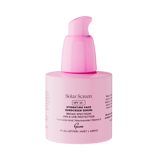 GEM Solar Screen SPF 50+ Hydrating Face Sunscreen Serum 30mL