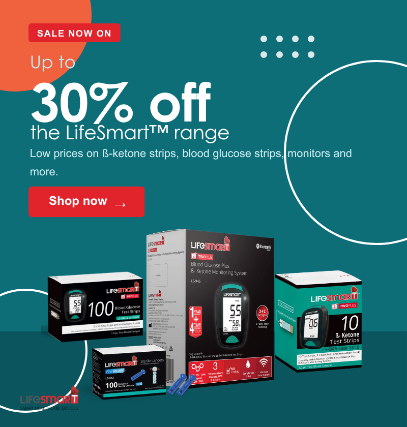 LifeSmart sale — up to 30% off blood glucose and ketone test strips and monitors