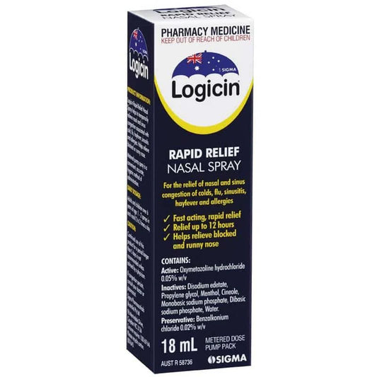Logicin Rapid Relief Nasal Spray 18mL