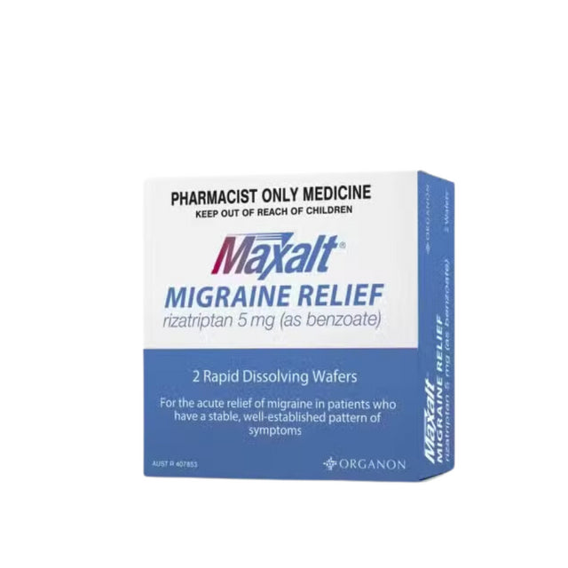 Maxalt Migraine Relief 5mg Wafer 2 Pack - Rizatriptan